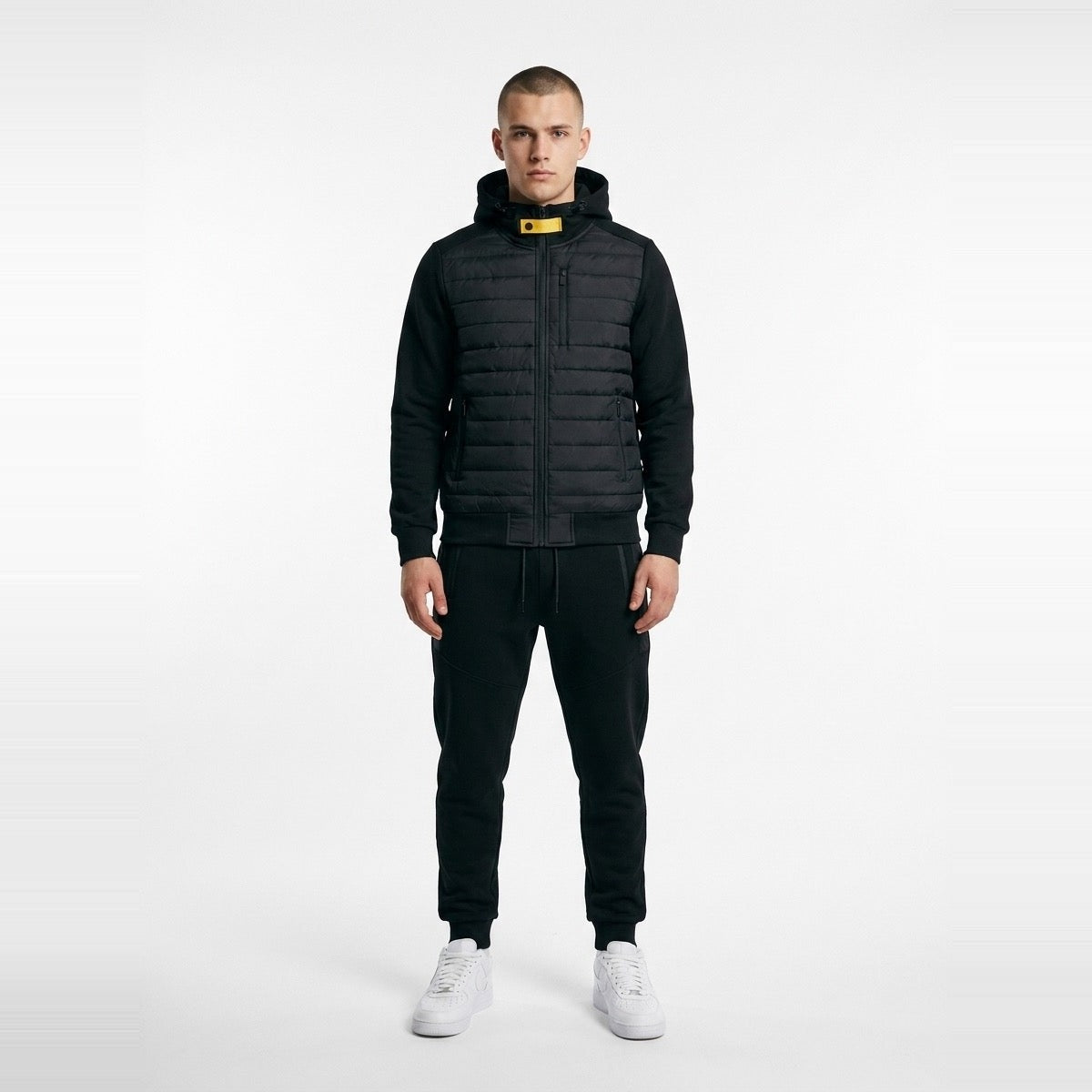 Hybrid Trainingsanzug Herren | Gesteppte Kapuzenjacke | Jogginghose