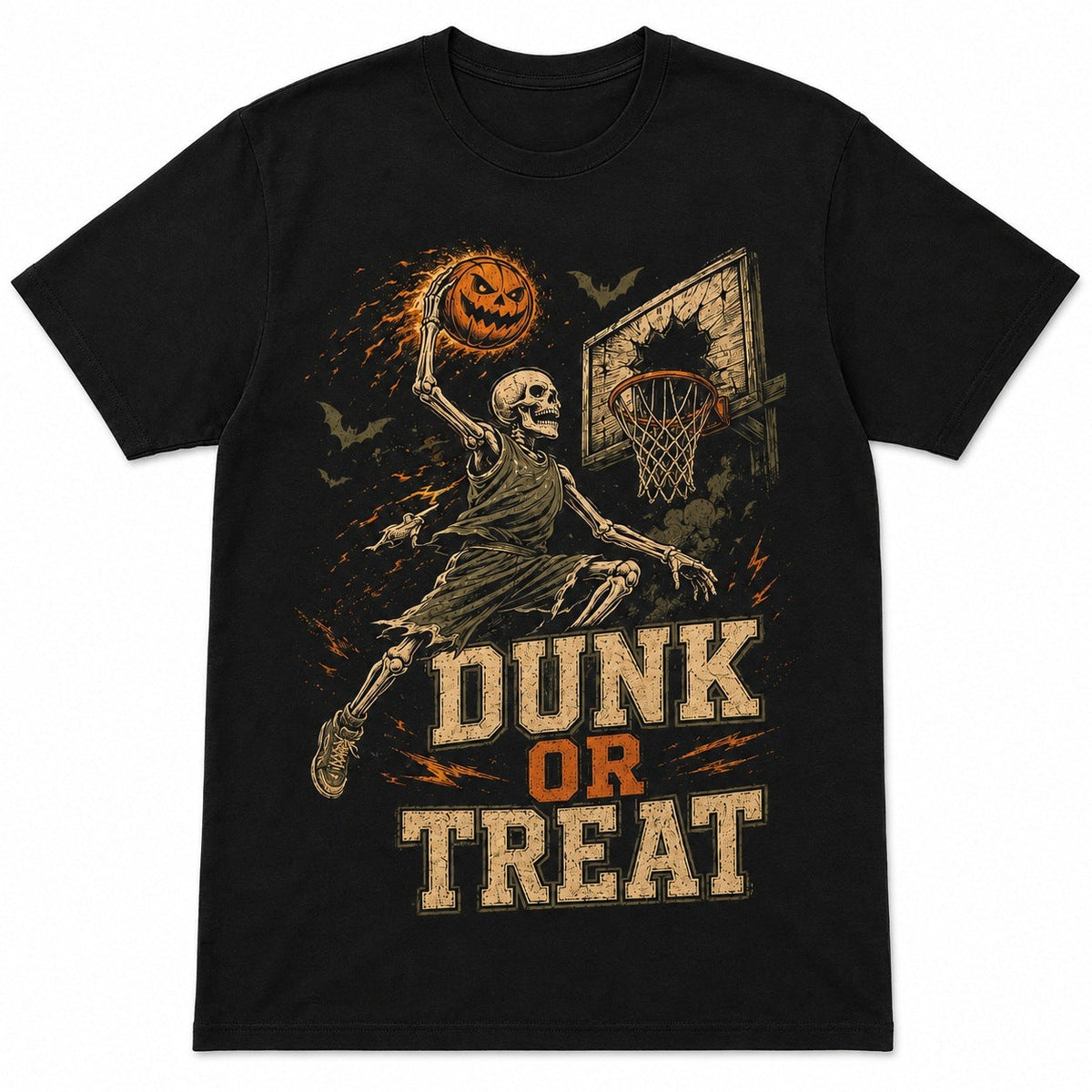 Basketball Skelett T-Shirt | Dunk or Treat | Halloween | 3 Farben