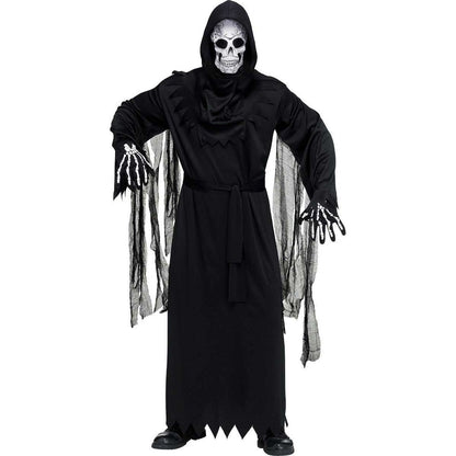 Sensenmann Kostüm Herren | Robe | Totenkopfmaske | Skelett Handschuhe