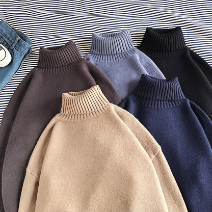 Oversized Rollkragenpullover Herren | Strick | Überschnittene Schultern