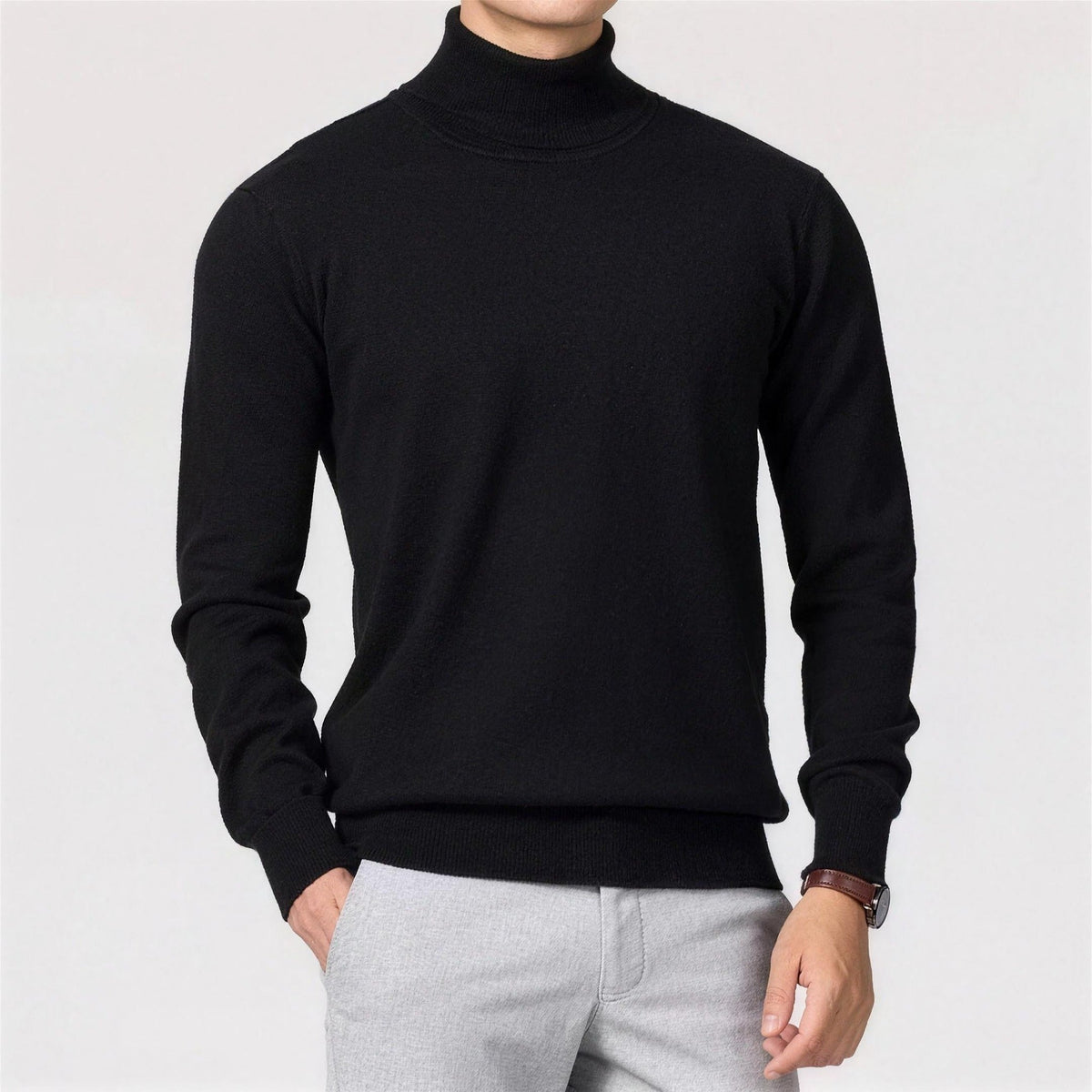 Feinstrick Rollkragenpullover Herren | Regular Fit | Zeitlos