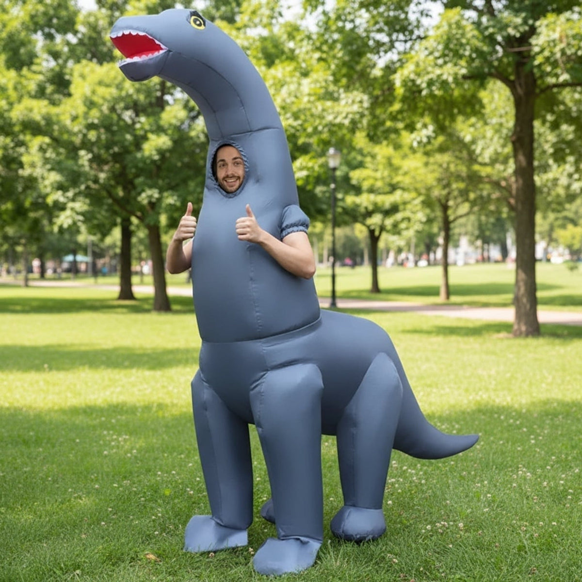 Aufblasbares Dinosaurier Kostüm | Langhals | Erwachsene