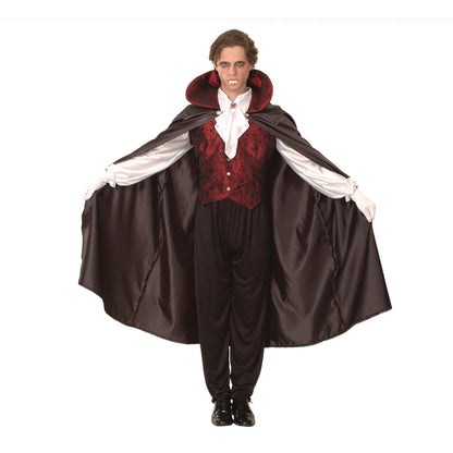 Klassisches Vampir Kostüm | Stehkragen Umhang | Jabot Hemd | Hose