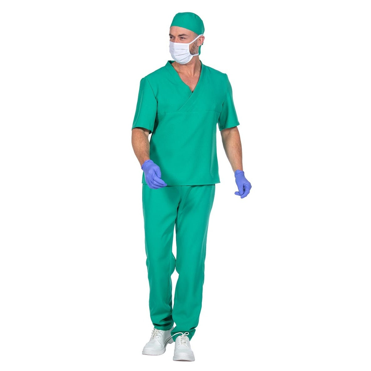 Arzt Kostüm Herren | Chirurg | Kasack | Hose | Mundschutz
