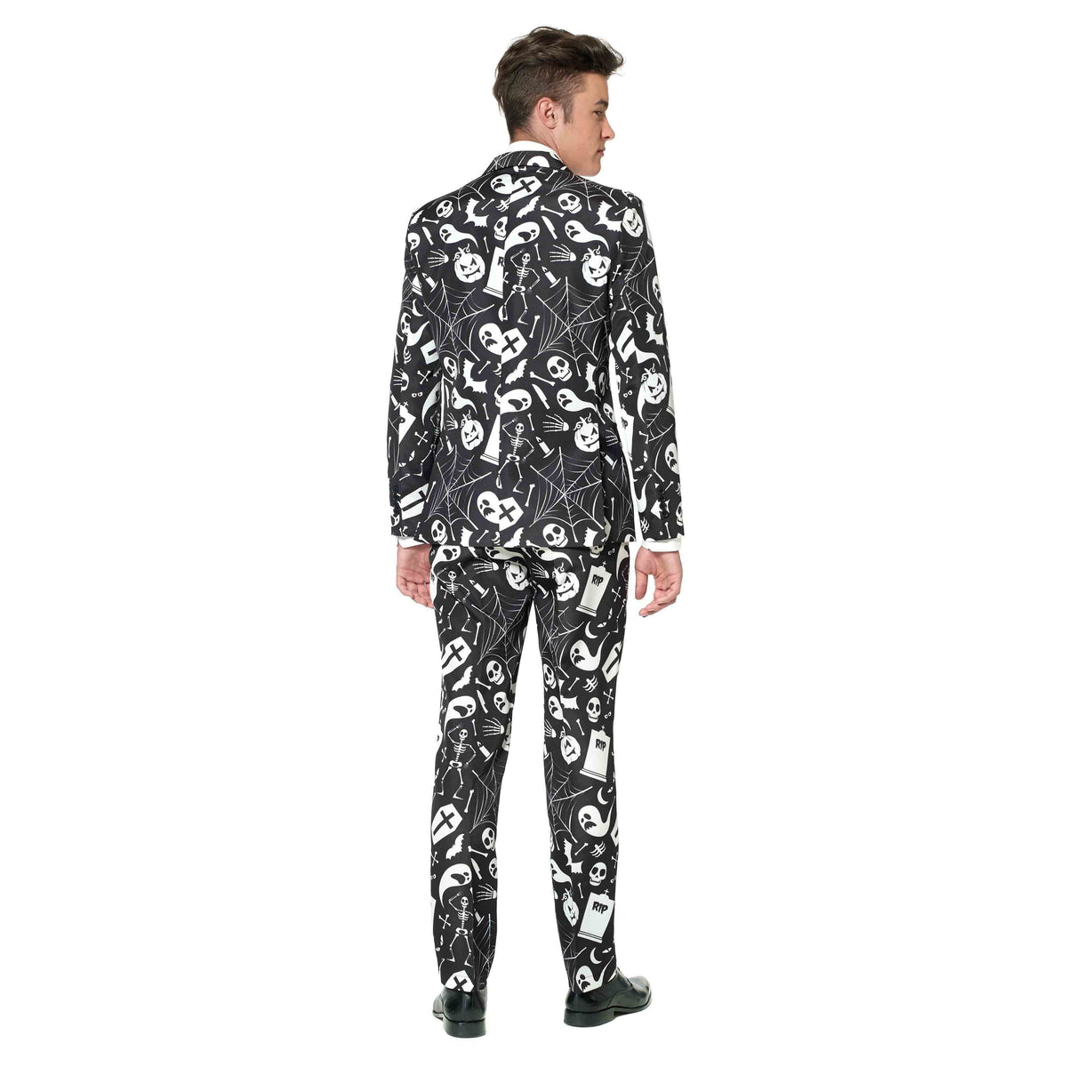 Halloween Anzug Herren | Geister, Särge, Skelette | Sakko, Hose, Krawatte