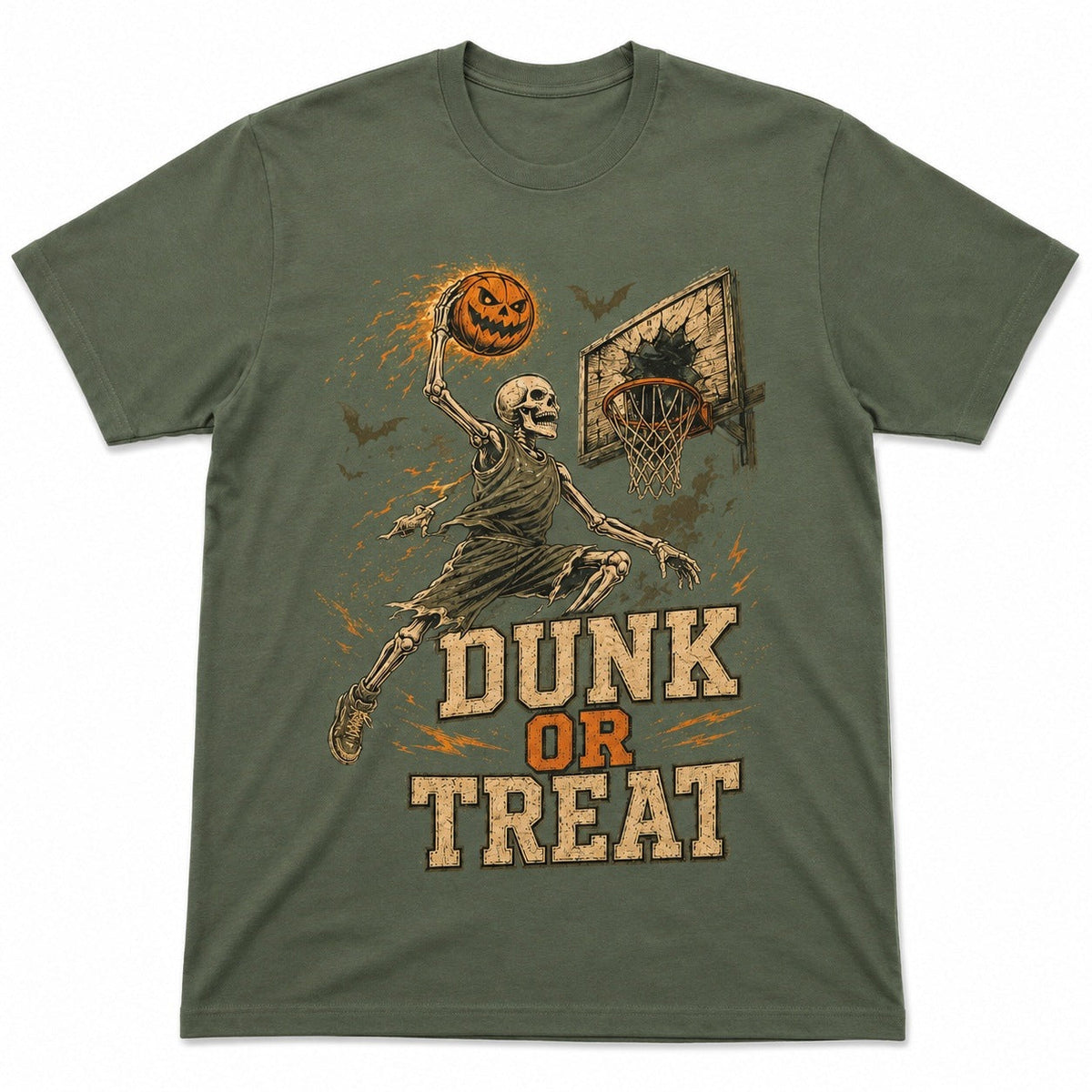 Basketball Skelett T-Shirt | Dunk or Treat | Halloween | 3 Farben