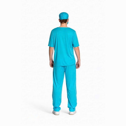 Zombie Arzt Kostüm | Blutiger Kasack | Hose | Haube | Mundschutz