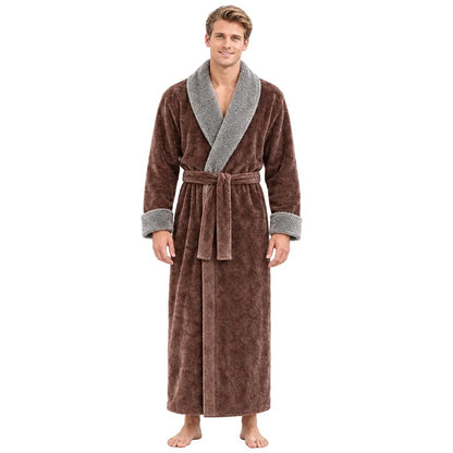 Korallenfleece Bademantel Herren | Schalkragen | 3 Farben