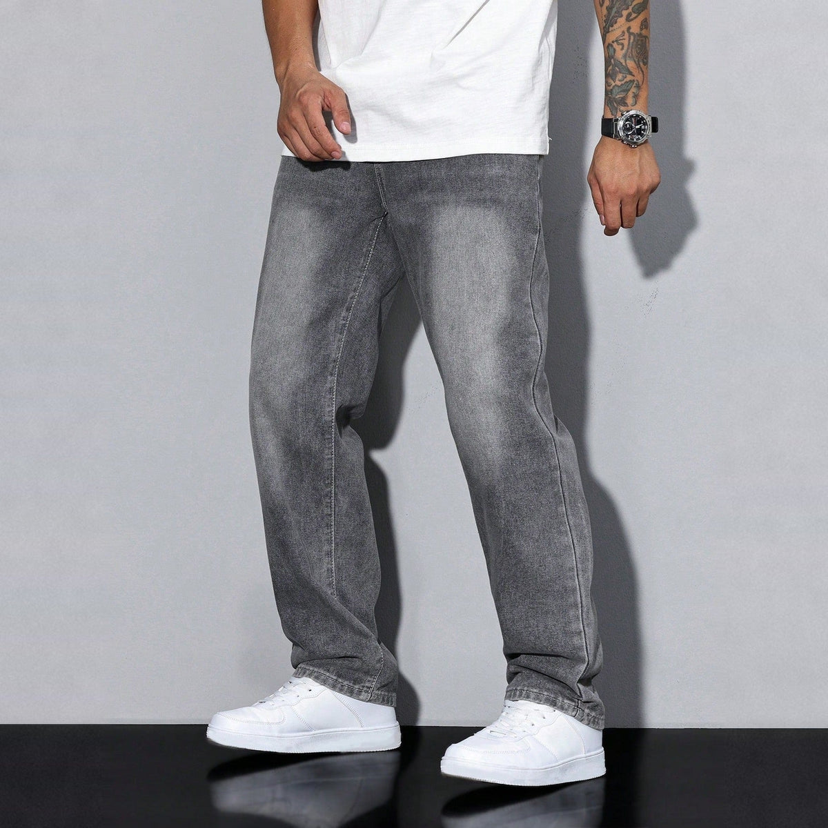 Baggy Jeans Herren | Weite Passform | Used Look-Chaps Herrenmode
