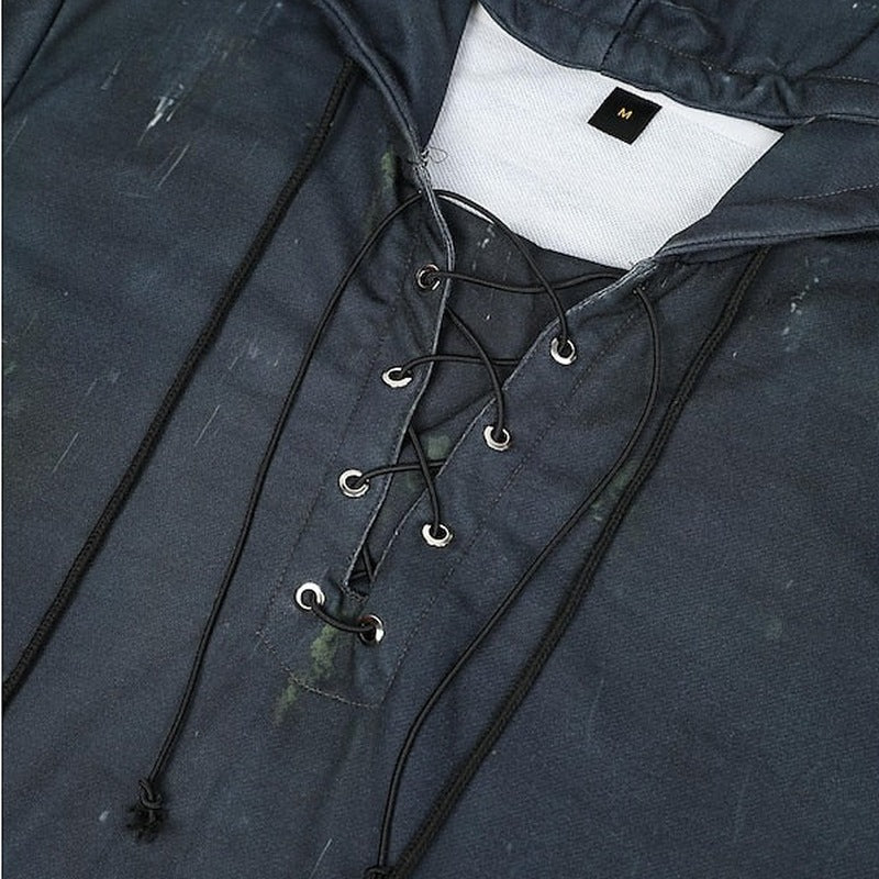 Totenkopf Hoodie Herren | Schnürung am Kragen | 4 Designs