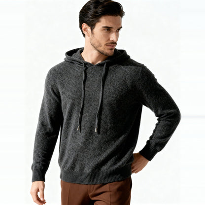 Feinstrick Hoodie Herren | Kordelzug | Langarm | Smart Casual