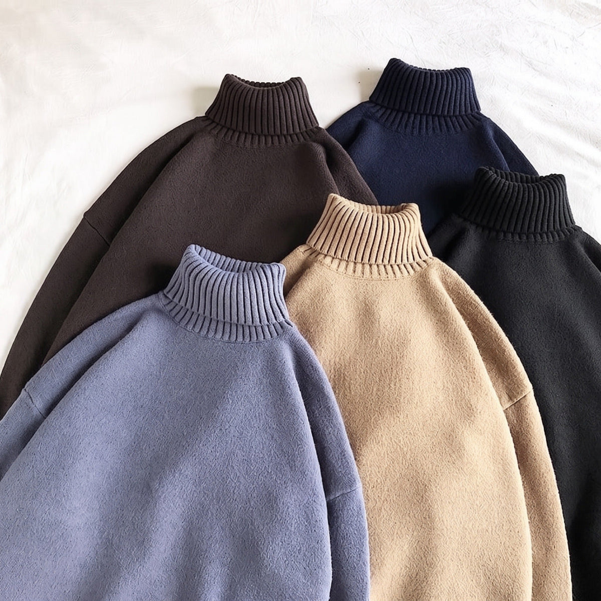 Oversized Rollkragenpullover Herren | Strick | Überschnittene Schultern