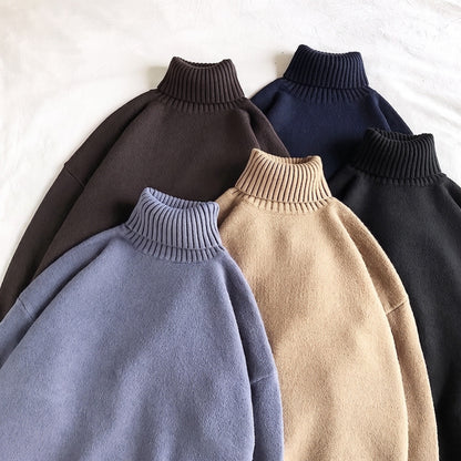 Oversized Rollkragenpullover Herren | Strick | Überschnittene Schultern