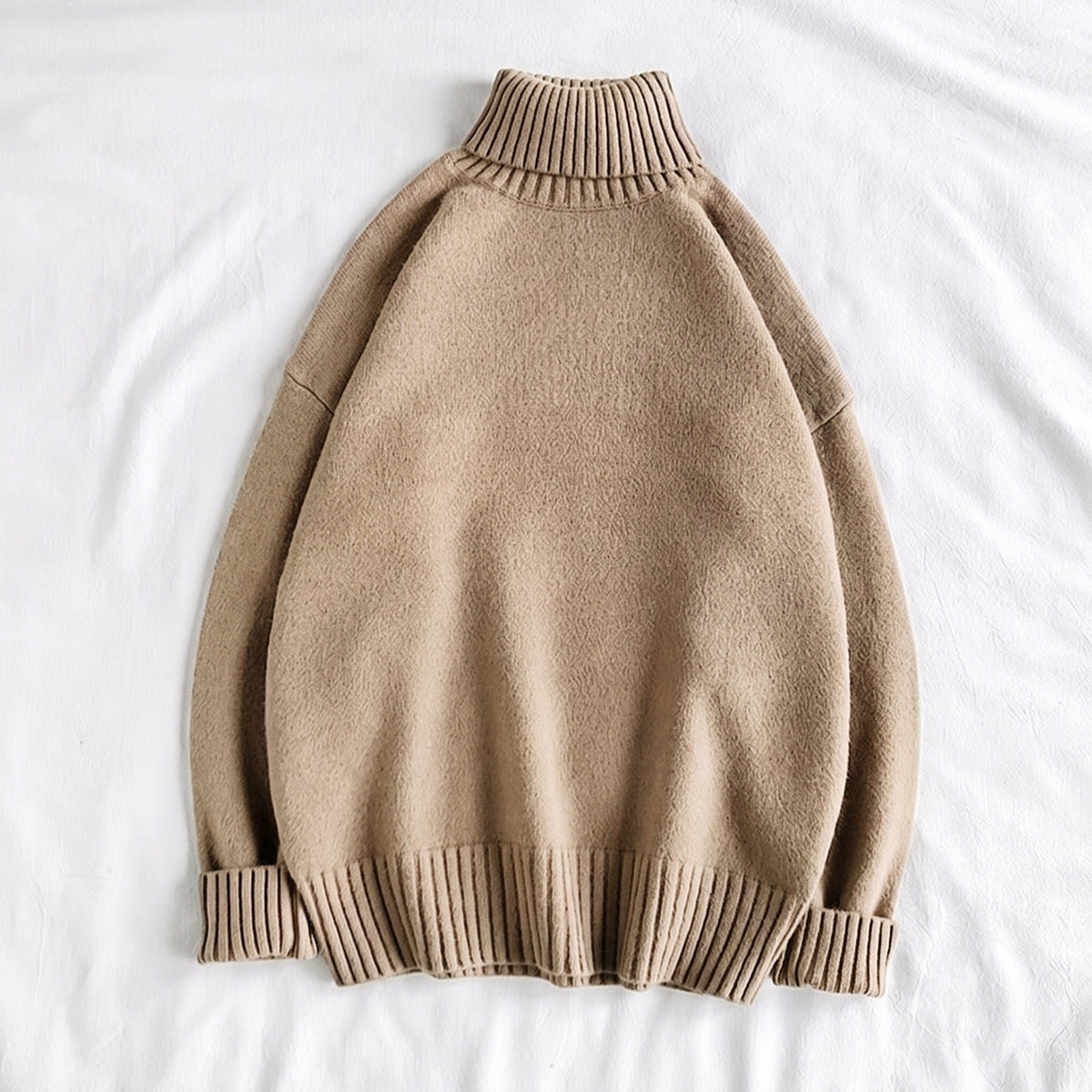 Oversized Rollkragenpullover Herren | Strick | Überschnittene Schultern