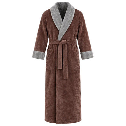 Korallenfleece Bademantel Herren | Schalkragen | 3 Farben