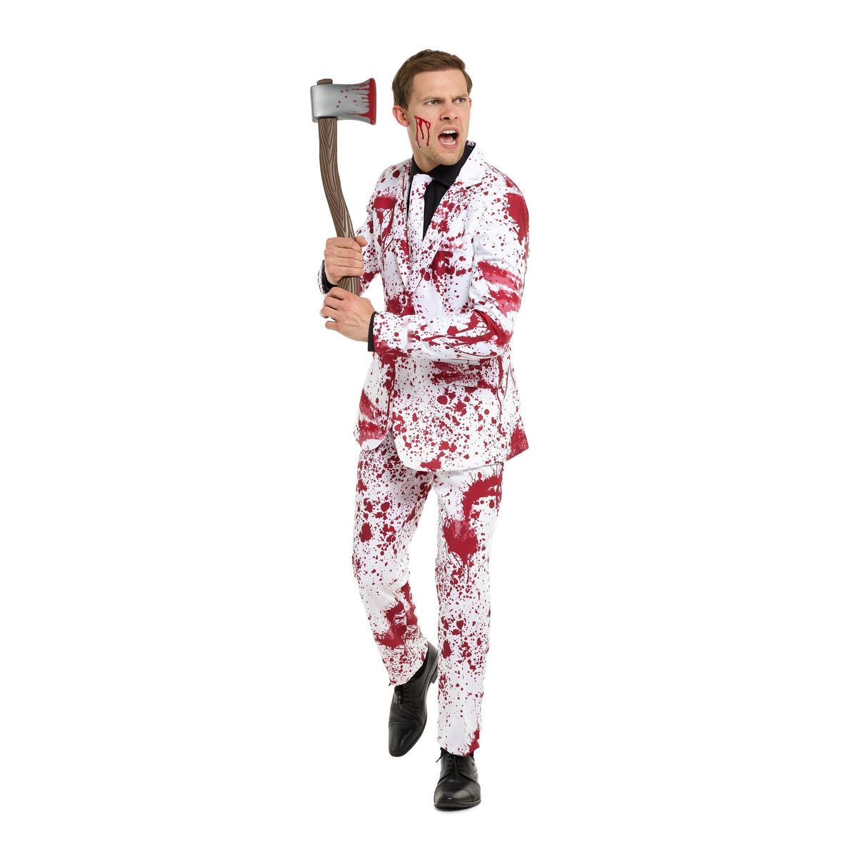 Blutiger Anzug Herren | Weiß | Blutspritzer | Sakko, Hose, Krawatte