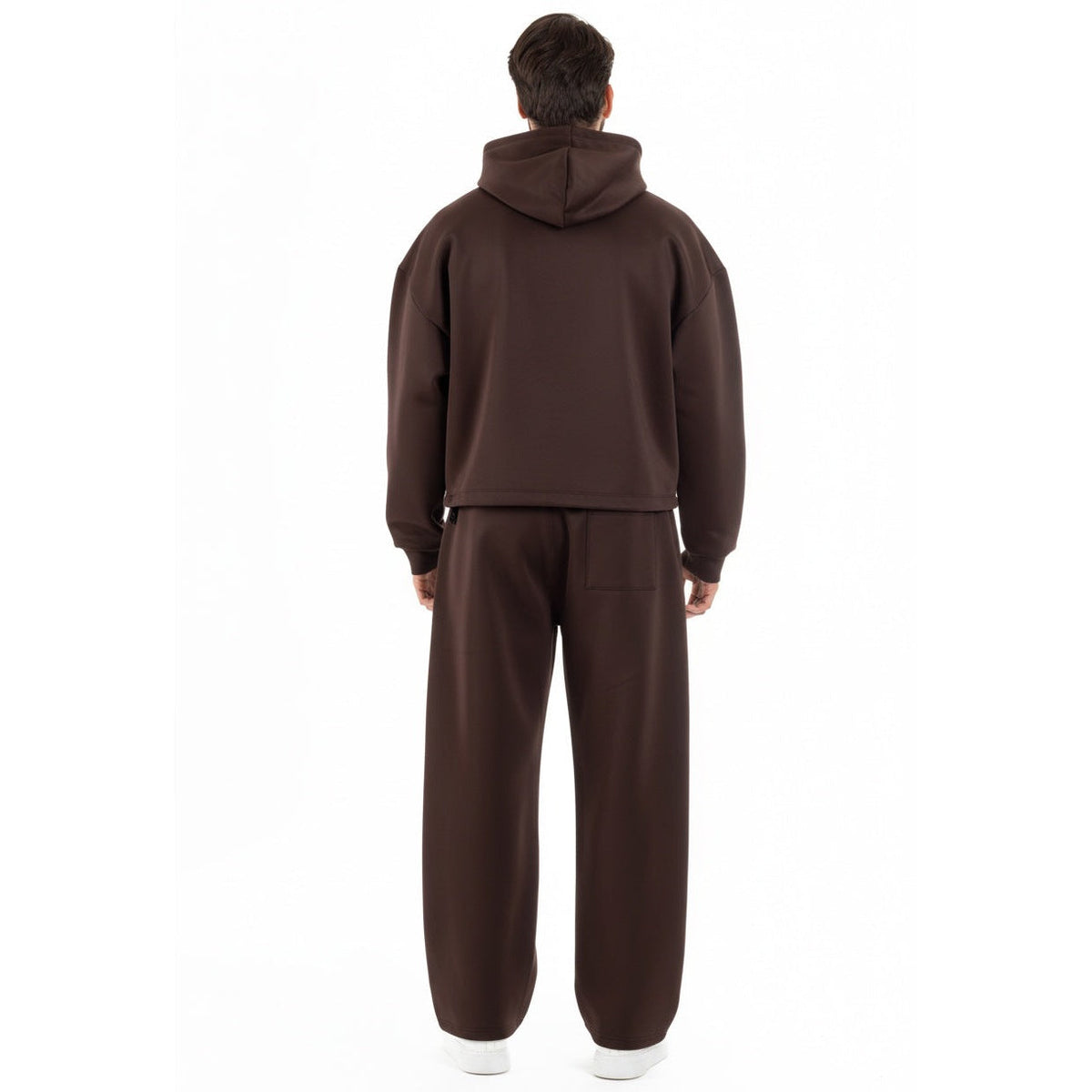 Cropped Hoodie Set Herren | Weite Hose | Braun-Chaps Herrenmode