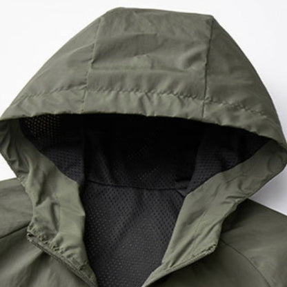 Ultraleichte Windjacke Herren | Kapuze | Wasserabweisend | Netzfutter