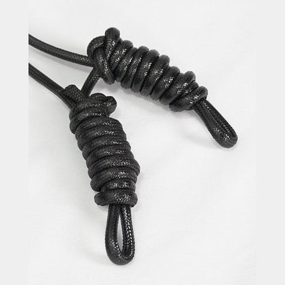 Gothic Umhang Herren | Kapuze | Chenille | Schnallenriemen | Schnürung-Chaps Herrenmode