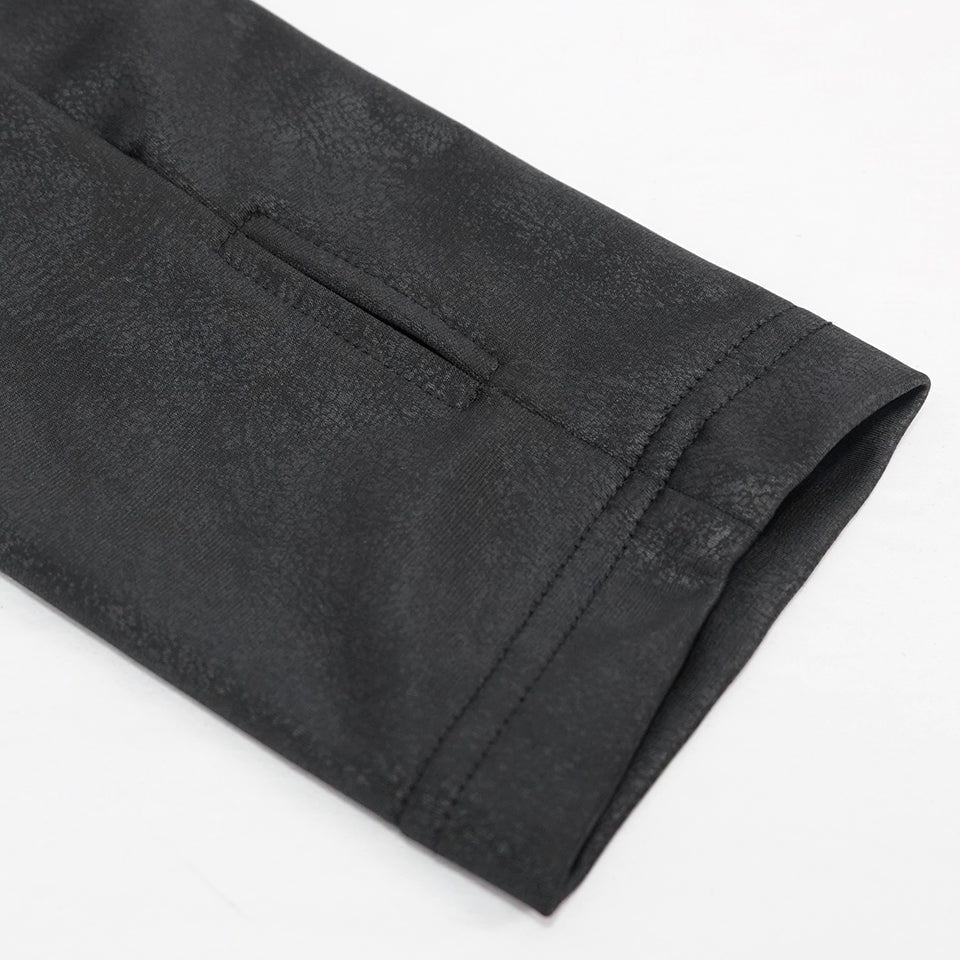 Gothic Kapuzen Cardigan Herren | Schaltkreis Muster | Lang | Offen | Schwarz-Chaps Herrenmode