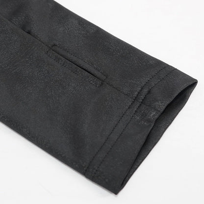Gothic Kapuzen Cardigan Herren | Schaltkreis Muster | Lang | Offen | Schwarz-Chaps Herrenmode