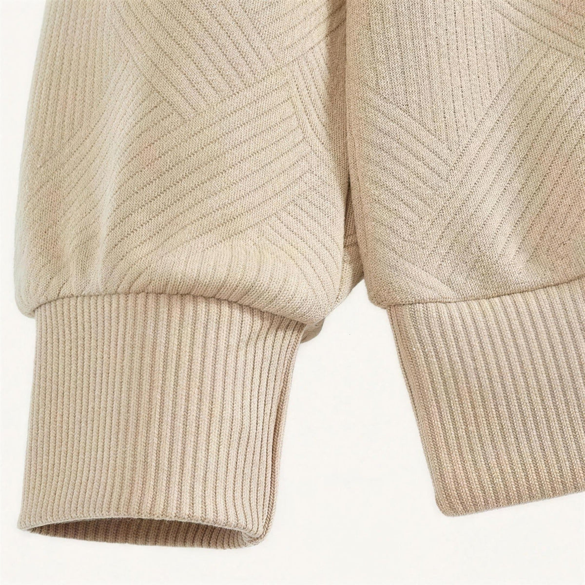 Polopullover mit Reißverschluss Herren | Strukturstrick | Langarm