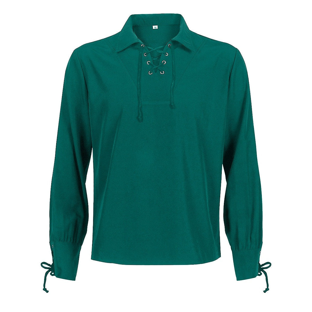 Mittelalter Hemd Herren | Schnürung | V-Ausschnitt | Langarm | 6 Farben-Chaps Herrenmode