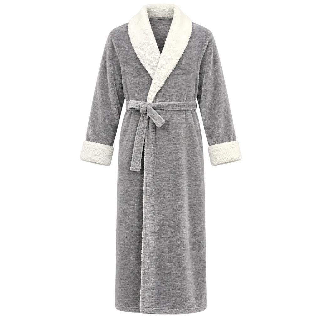 Korallenfleece Bademantel Herren | Schalkragen | 3 Farben
