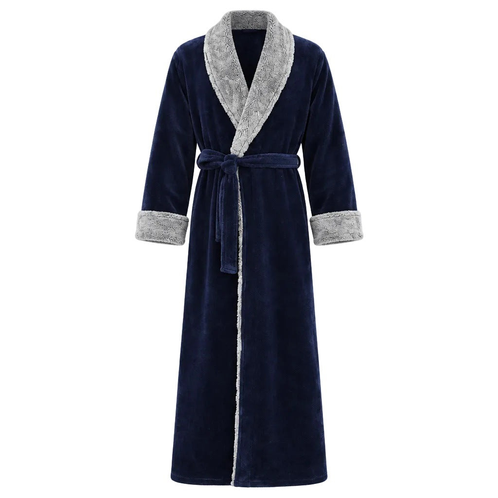 Korallenfleece Bademantel Herren | Schalkragen | 3 Farben