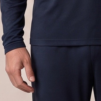 Langarm Pyjama Herren | Viskose aus Bambus | Marineblau