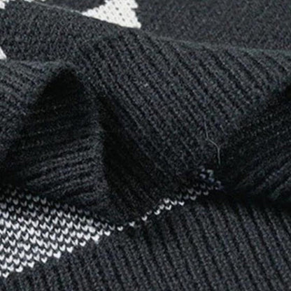 Skelett Strickpullover Herren | Jacquard | Brustkorb | Rundhals | Schwarz-Chaps Herrenmode