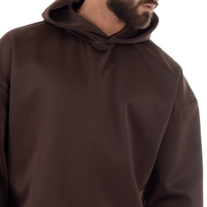 Cropped Hoodie Set Herren | Weite Hose | Braun-Chaps Herrenmode