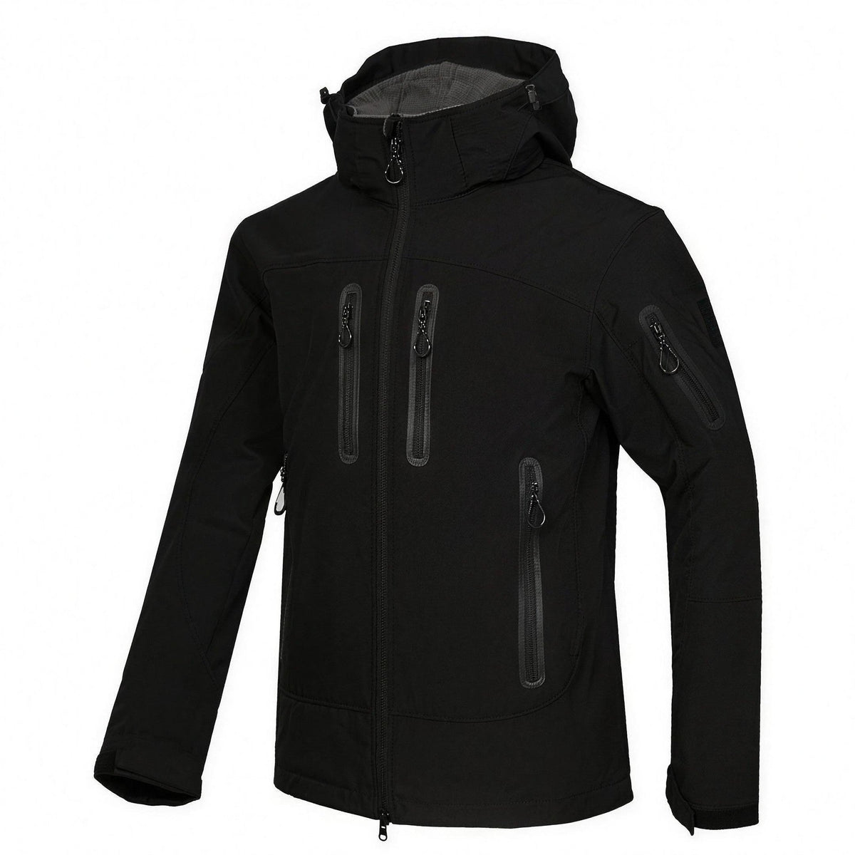 Softshelljacke Herren | Kapuze | Gefüttert | Viele Taschen