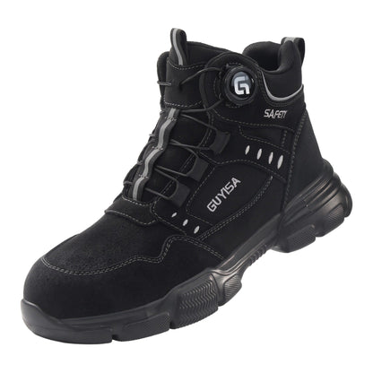 Arbeitsstiefel Herren | Stahlkappe | Drehverschluss | Knöchelhoch