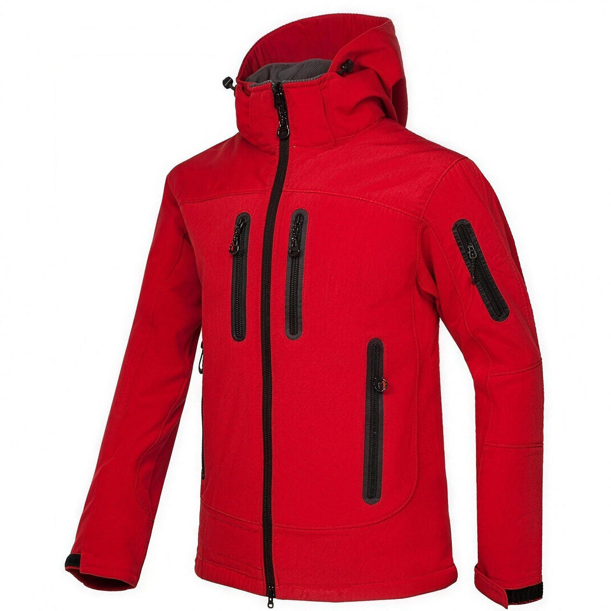 Softshelljacke Herren | Kapuze | Gefüttert | Viele Taschen
