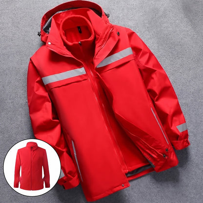 3-in-1 Jacke Herren | Reflektierend | Abnehmbares Fleecefutter | Kapuze
