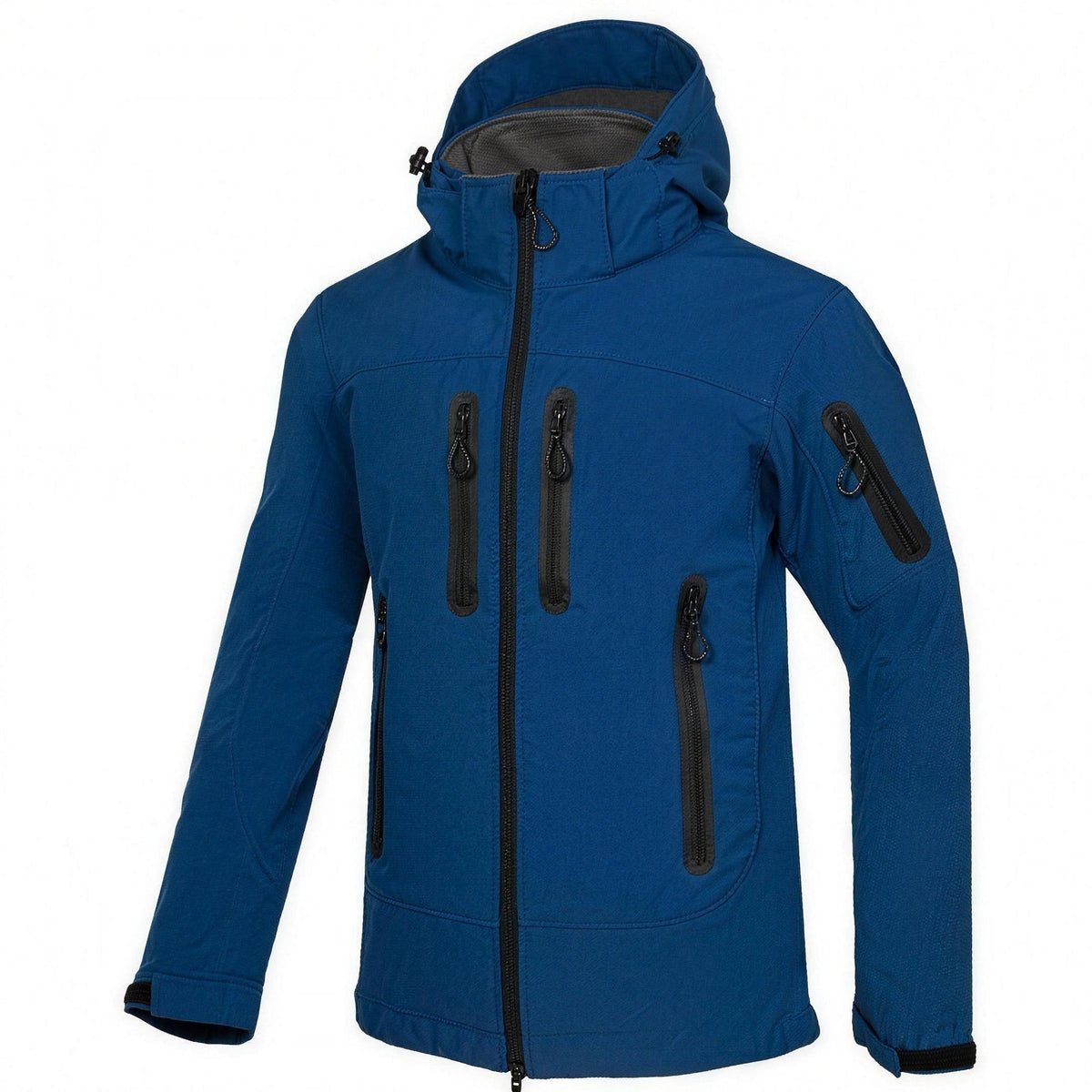 Softshelljacke Herren | Kapuze | Gefüttert | Viele Taschen