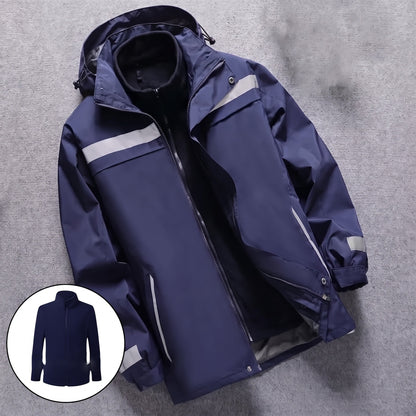 3-in-1 Jacke Herren | Reflektierend | Abnehmbares Fleecefutter | Kapuze