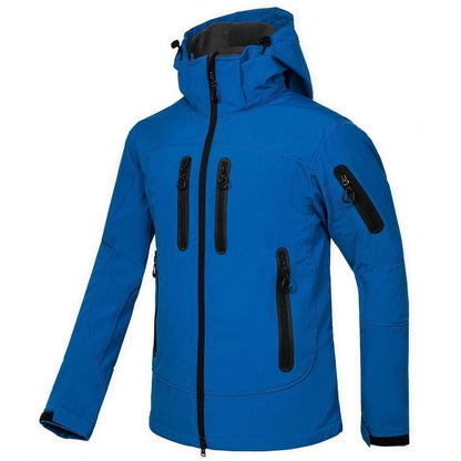 Softshelljacke Herren | Kapuze | Gefüttert | Viele Taschen