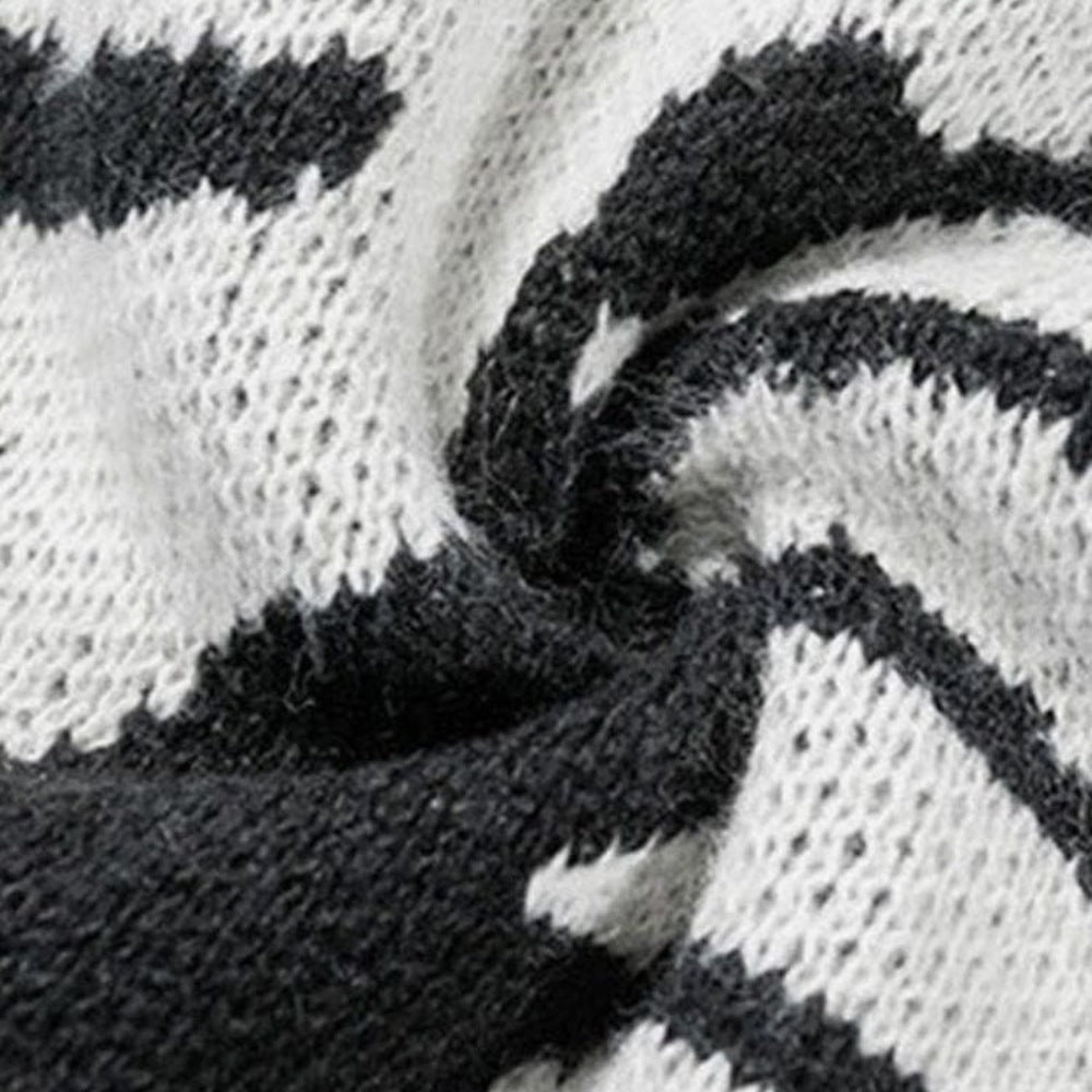 Skelett Strickpullover Herren | Jacquard | Brustkorb | Rundhals | Schwarz-Chaps Herrenmode