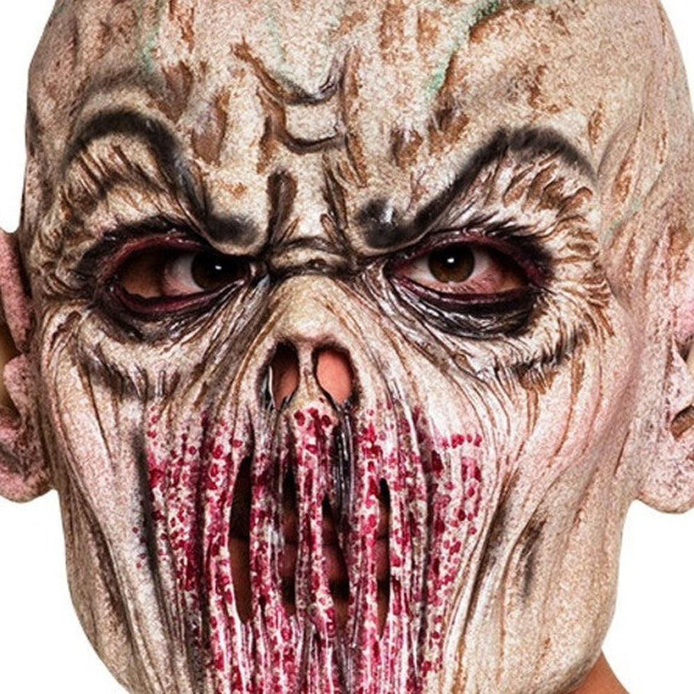 Alien Monster Maske | Latex | Vollkopf | Spitze Ohren | Beige