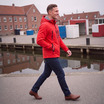 Softshelljacke Herren | Kapuze | Gefüttert | Viele Taschen