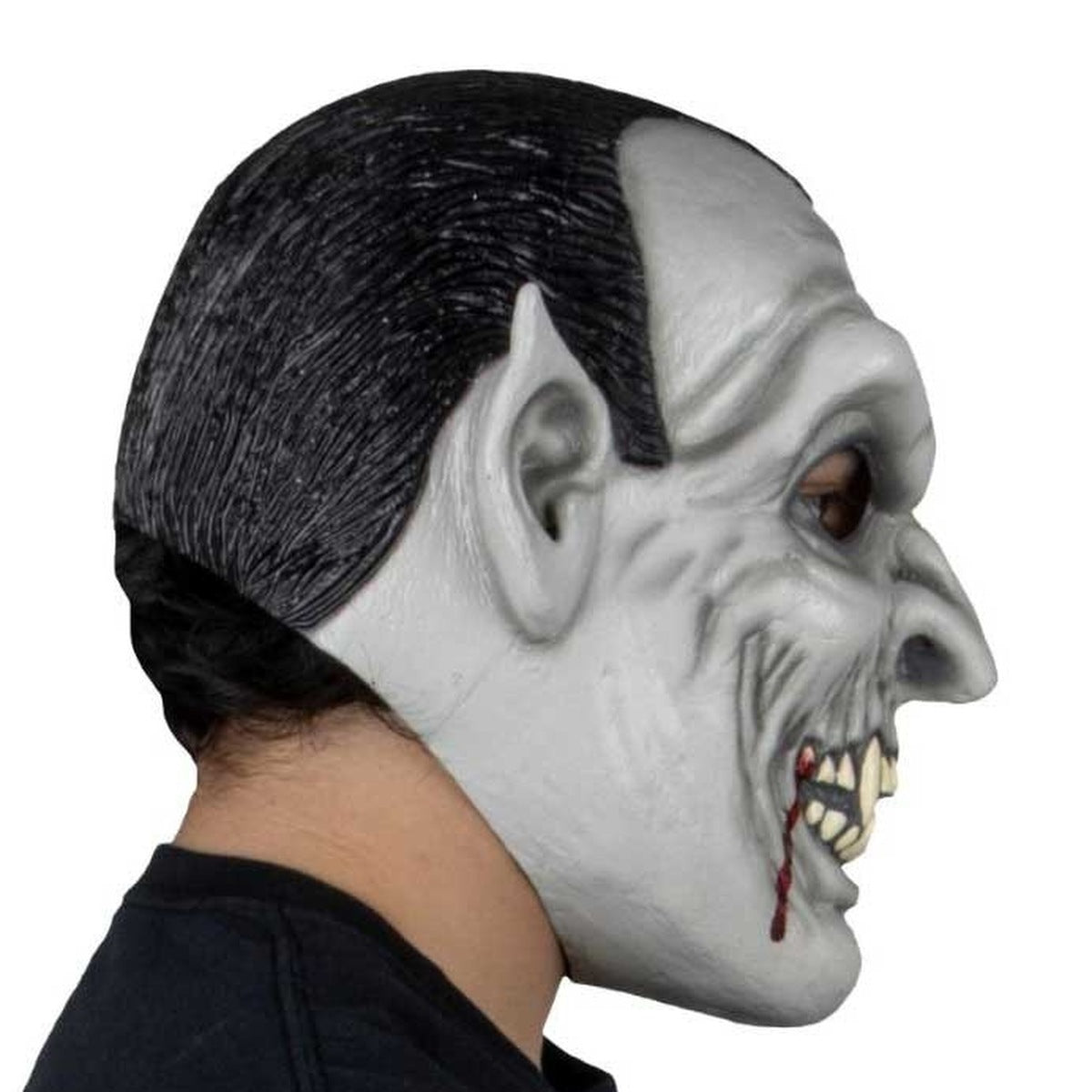 Vampir Maske | Spitze Ohren | Reißzähne | Halloween Maske