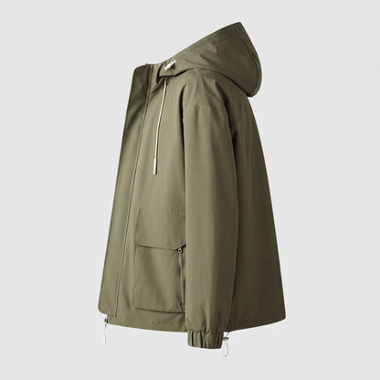 Leichter Windbreaker Herren | Kapuze | Wasserabweisend | Winddicht