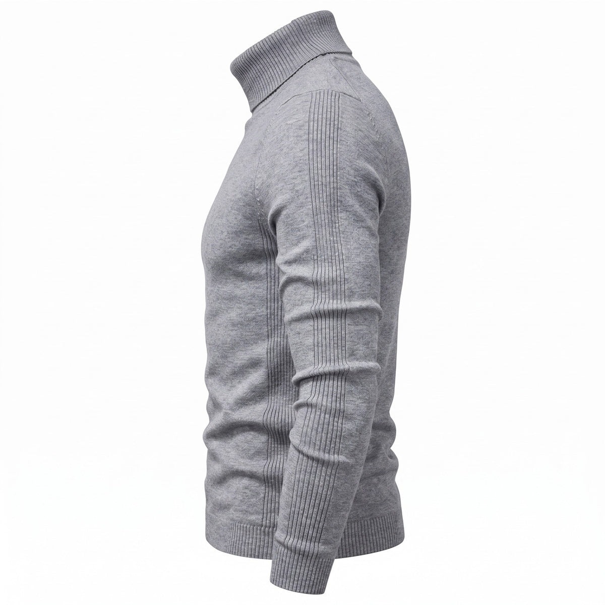 Slim Fit Rollkragenpullover Herren | Feinstrick | Rippkragen