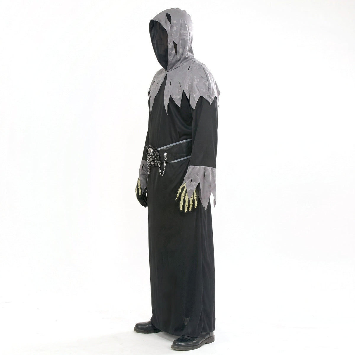 Sensenmann Kostüm | Kapuzengewand | Maske | Totenkopf Gürtel-Chaps Herrenmode