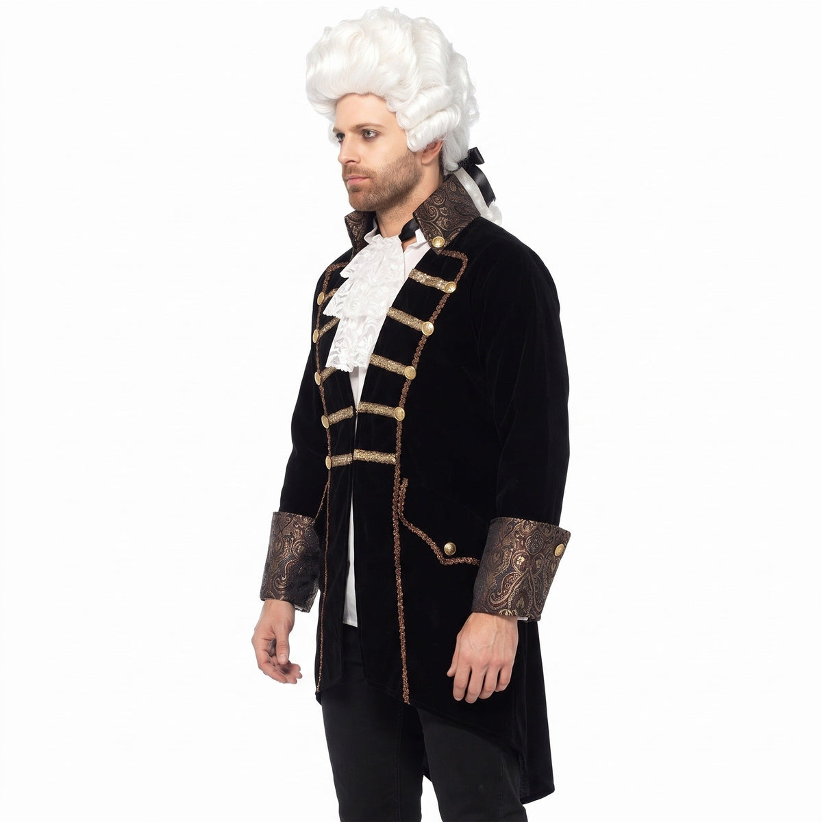Vampir Samtjacke | Brokat Manschetten | Spitzenkragen