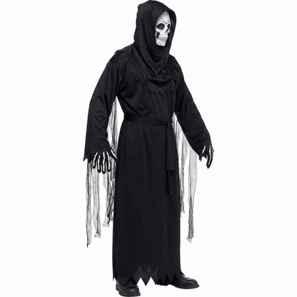 Sensenmann Kostüm Herren | Robe | Totenkopfmaske | Skelett Handschuhe