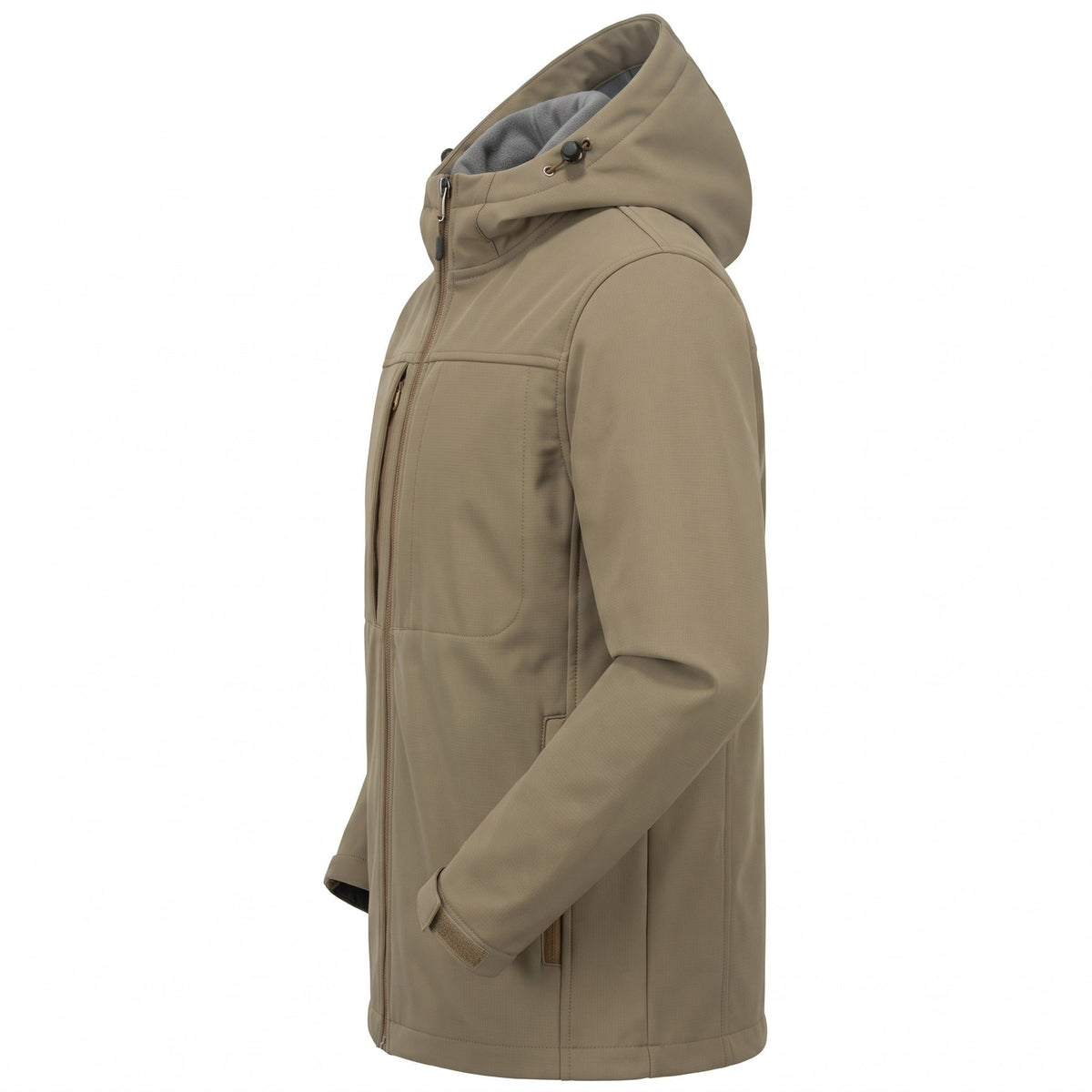 Leichte Softshelljacke Herren | Kapuze | Wasserabweisend | Vier Reißverschlusstaschen