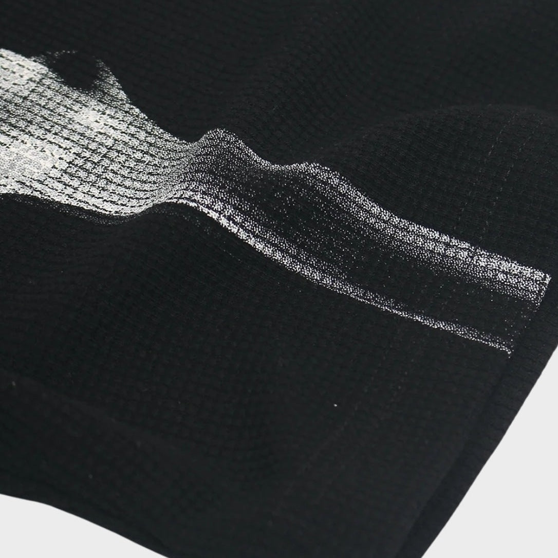 Röntgen Skelett T-Shirt | Oversized | Waffelstruktur | Brustkorb Print-Chaps Herrenmode